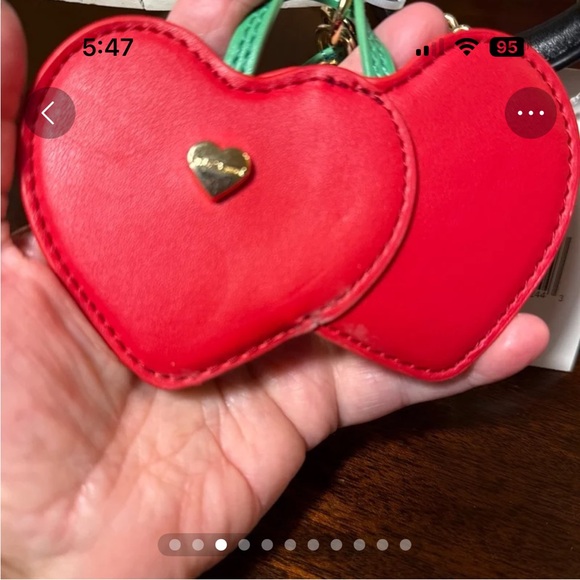 NWT Betsey Johnson Cherry Embroidered Satchel Bag Charm Y2K - Picture 5 of 10